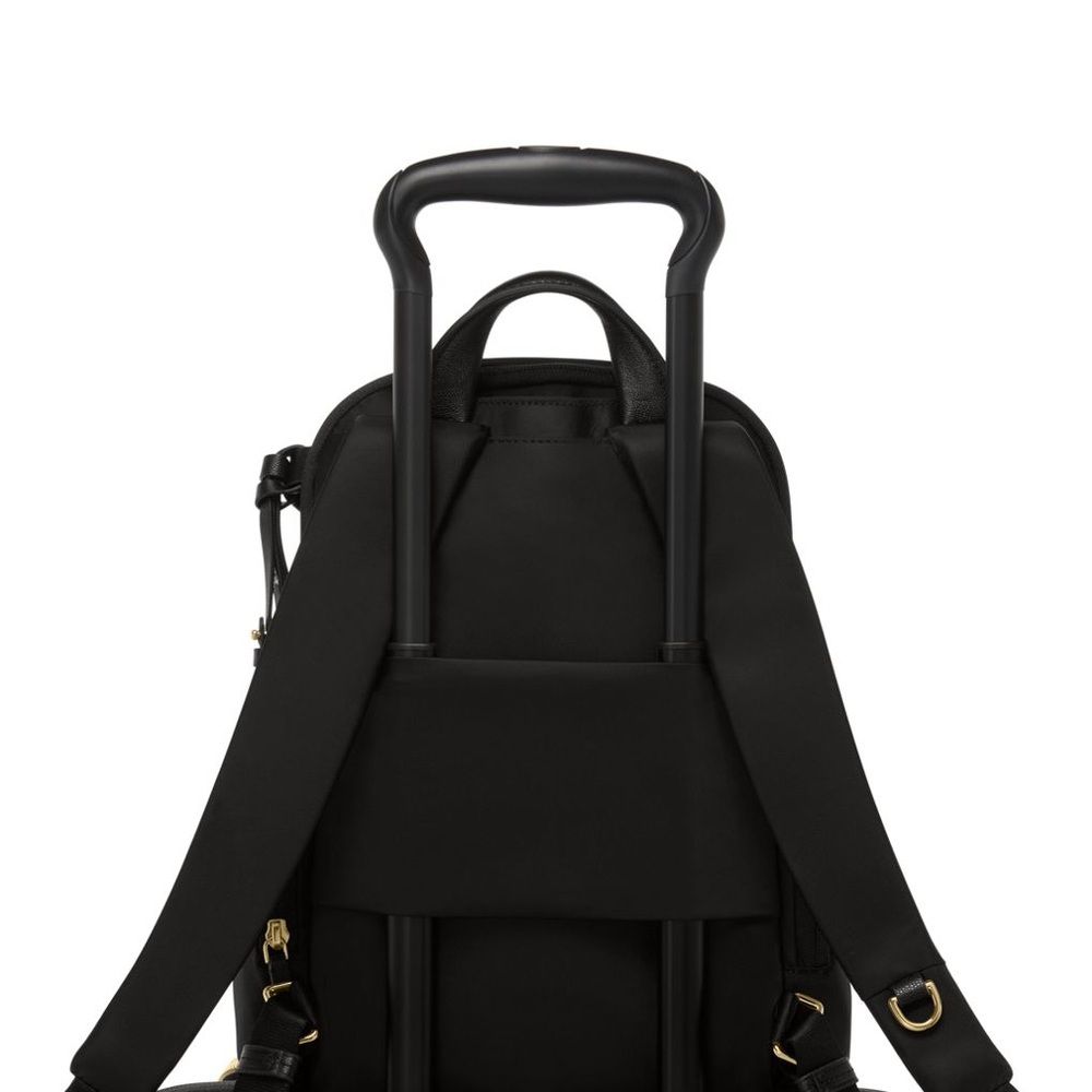 Tumi Jet Black Celina Medium Backpack with Gold Details - Picture 5 of 11